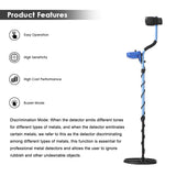 MD8050 Underground Metal Detector Detachable Easy Install Metal Detector High Sensitivity Metal Detector with Backlit LCD