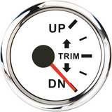 2'' 52mm Up to Dn Trim Gauge Outboard Engine Meter For Marine Boat 0-190ohm Fit Yacht Red Backlight 12V 24V Left Right Display