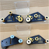 Table Saw Eccentric Feeder Guider for T-Tracks Fence, Workbench Press Stock Push Guide W/ Bearing Wheel Woodworking Tools