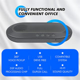 USB Conference Microphone,G95 Computer Speaker With Mic,Enhanced 360°Voice Pickup,Plug&amp;Play PC Mic For Skype,Youtube,Etc