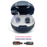 White/Skin/Black Skin One Pair Digital Hearing Aids Cycle Rechargeable with Charging Case Hearing Device Amplifier Automatic