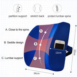 Auto Seat Back CushionCar Lumbar Support Cushion Memory Foam Waist Pillow for Car Chair Home Office mat