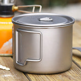 2X Titanium Cup 550Ml Ultralight Portable Pot Titanium Water Mug Cup For Outdoor Camping Hiking Backpacking