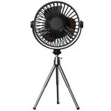 Outdoor Tripod Fan USB Rechargeable Camping Desk Fan Portable Ceiling Fan with 3 Speeds Adjustable for Home Office Camping