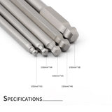 150mm Length Ball Head Screwdriver Drill Bit Sets S2 Steel Screw Driver Bits Hex Magnetic 1/4"Hand Repair Kits Tools