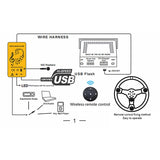 Car Audio Modified Bluetooth Wireless Audio RCA Connected To The Original Car Audio Digital Disc Box Decoder+Audio Cable