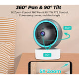 1080P IP WiFi Camera Tuya Smart Surveillance Automatic Tracking Indoor Safety PIR Monitor 2-Way for Google Home Alexa