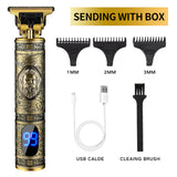Men's Hair Trimmer Baldheaded Hair Clipper Electric Cordless Shaver Barber Precision Finishing Hair Cutter Beard Shaving Machine