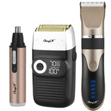 Professional Barber Hair Clipper Men Rechargeable Electric Shaver Beard Nose Ear Trimmer Removal Blad Head Shaving Razor Machine