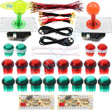 2 players joysticks kit with LED Arcade joystick 5V led buttons USB code control board for game console