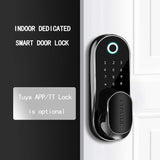 TUYA APP/TT Lock Smart Office Fingerprint Indoor Room Bluetooth Electronic Lock Household Anti-theft Door Handle Lock Password W