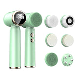 6 in 1 Ultrasonic Electric Facial Cleaning Brush Face Massager Exfoliating Face Skin Care Makeup Remover Brush Tools Waterproof