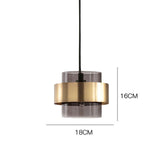 Gray Glass Pendant Light Dining Room Restaurant Light Hanging Lamp Kitchen Decor Home Nordic Indoor Bedroom LED Lighting Fixture