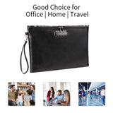 Fireproof Document Bag with Lock Money Safety Organizer Zipper Closure Storage Pouch Pocket for A4 Documents File
