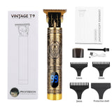 LCD Hair Clippers Professional Hair Cutting Machine Hair Beard Trimmer For Men Barber Electric Shaving T-Outliner Men