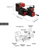 Mini Lathe DIY 6 in 1 Multi-functional Motorized Transformer Jigsaw Grinder Driller Plastic Metal Lathe Wood Sawing Machine