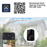 Wireless Video Doorbell Camera Smart Doorbell with 450P Night Vision 2-Way Audio Cloud Storage Battery Powered