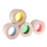 Rainbow Acrylic Wooden Building Blocks Baby Educational Toy Kids Toy