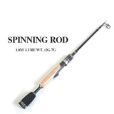 Fishing Rod Carbon Telescopic UL Fishing Rod 1.8m Ultralight Portable Travel equipment Spinning Casting Rods with Rod Bag