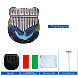 CEGA 17-Key / 21-Key Acrylic Kalimba Piano Finger Mbira with EVA Bag/Tuning Hammer/Sticker/Cleaning Cloth Musical Gift for Kids
