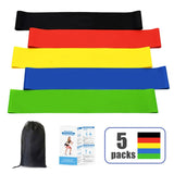 5Pcs/Set Yoga Resistance Rubber Bands Fitness Elastic Bands 0.3mm-1.1mm Training Fitness Gum Pilates Sport Crossfit Workout