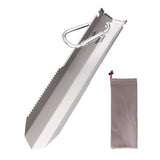 TOMSHOO Titanium Garden Hand Serrated Shovel Outdoor Camping Shovel Hiking Backpacking Trowel with Clip