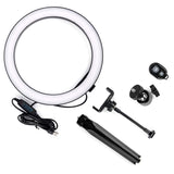 LED Ring Light USB Desk Ring Lamp LED Desktop Ring Lights 10 Brightness Dimmable 2700-6500K With Tripod Stand For Live Streaming