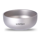 Lixada Picnic Titanium Bowl Double Wall Insulated Camping Bowl Flatware For Home Outdoor Camping Hiking Backpacking Tableware