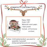 DIY Doll House Miniature Dollhouse With Furnitures Wooden House Miniaturas Toys For Children New Year Christmas Gift C&M