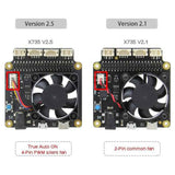 X873 V1.2 NVME M.2 SSD Expansion Board+X735 V2.5 Power Management&PWM Cooling Fan Board for Raspberry Pi 4B