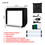 Home Photo Studio Box 40cm/60cm Led Lightroom Dimming Folding Softbox Light Tent With 4 Colors Backdrops For Product Photography