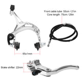 Front / Rear Fixie Bike Brake Kit Road Bike Cruiser Brake Set Bike Caliper Brake Kit Side Pull Brake Set bycicle parts