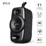 2021 Q8 TWS Bluetooth Music Bass Speaker Subwoofer Outdoor Wireless Loudspeaker Support  TF Card Hands-free Portable Bass Sound