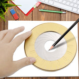 Creative Drafting Circle Tool Stainless Steel Plotting Compass Adjustable Drawing Ruler Round Measurements Tools for Woodworking