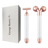 3D Facial Roller &amp; T Shape Face Massager Kit Face Lift Massager 24k Gold Beauty Bar Anti Wrinkles Skin Tightening Skin Care Tool