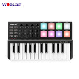 Hot WORLDE Panda MIDI Keyboard MIDI controller and Drum Pad MINI 25-Key Ultra-Portable USB MIDI Keyboard Controller 4 styles