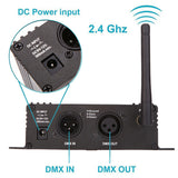 2.4G Wireless DMX 512 Controller Transmitter Receiver LCD Display Power eiver  For Stage Light 16 groups 9-12V DC 300mA MIN