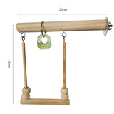 Bird Swing Toy Wooden Parrot Perch Stand Playstand with Chewing Beads Cage Sleeping Stand Play Toys Budgie Birds Cage Supply