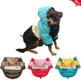 Winter Pet Clothes For Small Dogs Windproof Dog Coat Hooded Warm Thicken Dog Down Jacket Chihuahua French Bulldog Pet Clothing