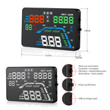 DP-LANJIE Q7 GPS Auto HUD Speedometers Overspeed Head Up Display Car Accessories Display Windshield Projector Cigarette lighter