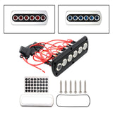 Carbon Fiber Panel Switch 6 Bit Button LED Backlight IP66 Waterproof for Tourist Car