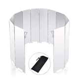 10 Plates Gas Stove Wind Shield Camping Picnic Cooking Burner Windproof Screen Aluminum Alloy Wind Screen Outdoor Accessories