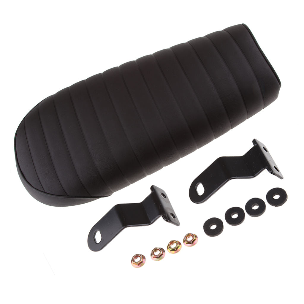 Cafe Seats Mantis Brat Style Motorcycle Seat - Chocolate Brown Vinyl (Universal, 24.5")