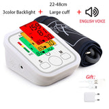 Automatic Digital Blood Pressure Monitor Upper Arm LCD Blood Pressure Monitors with English voice Home BP Heart Rate Pulse Meter