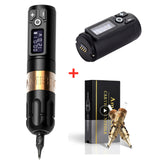 Ambition Soldier Wireless Tattoo Pen Machine Battery with Portable Power Brushless Motor With 1001RL Cartridge Needle Kit