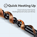 6 in 1 Curling Iron LCD Ceramic Hair Crimper 9-32mm Professional Hair Curler Wand Beauty Hair Crimp Corrugation Styling Tools