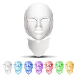 7 Colors LED Mask Light Therapy Facial Mask with Neck Skin Rejuvenation Anti-aging Beauty Therapy Skin Care Whitening Instrument