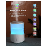 2.5L Bedroom Humidifier, 7-Color Night Light Cold Fog Humidifier, Baby Humidifier, 24DB, Automatic Shutdown US Plug