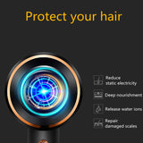 KEMEY Home Office Travel 3-speed High-power Hair Dryer Hammer Hair Dryer Large Wind Nozzle + Diffuser Nozzle Quickly Dry Hair