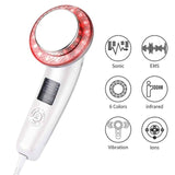 6 In 1 Fat Remover RF EMS Portable Home Ultrasonic Cavitation Body Slimming Massager Negative Ions Adjustable Face Tighten Skin